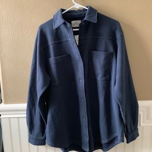 Navy blue Urban Outfitters Long Sleeve Polo Shirt.